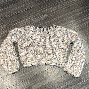SHEIN Textured Knit Crop Sweater